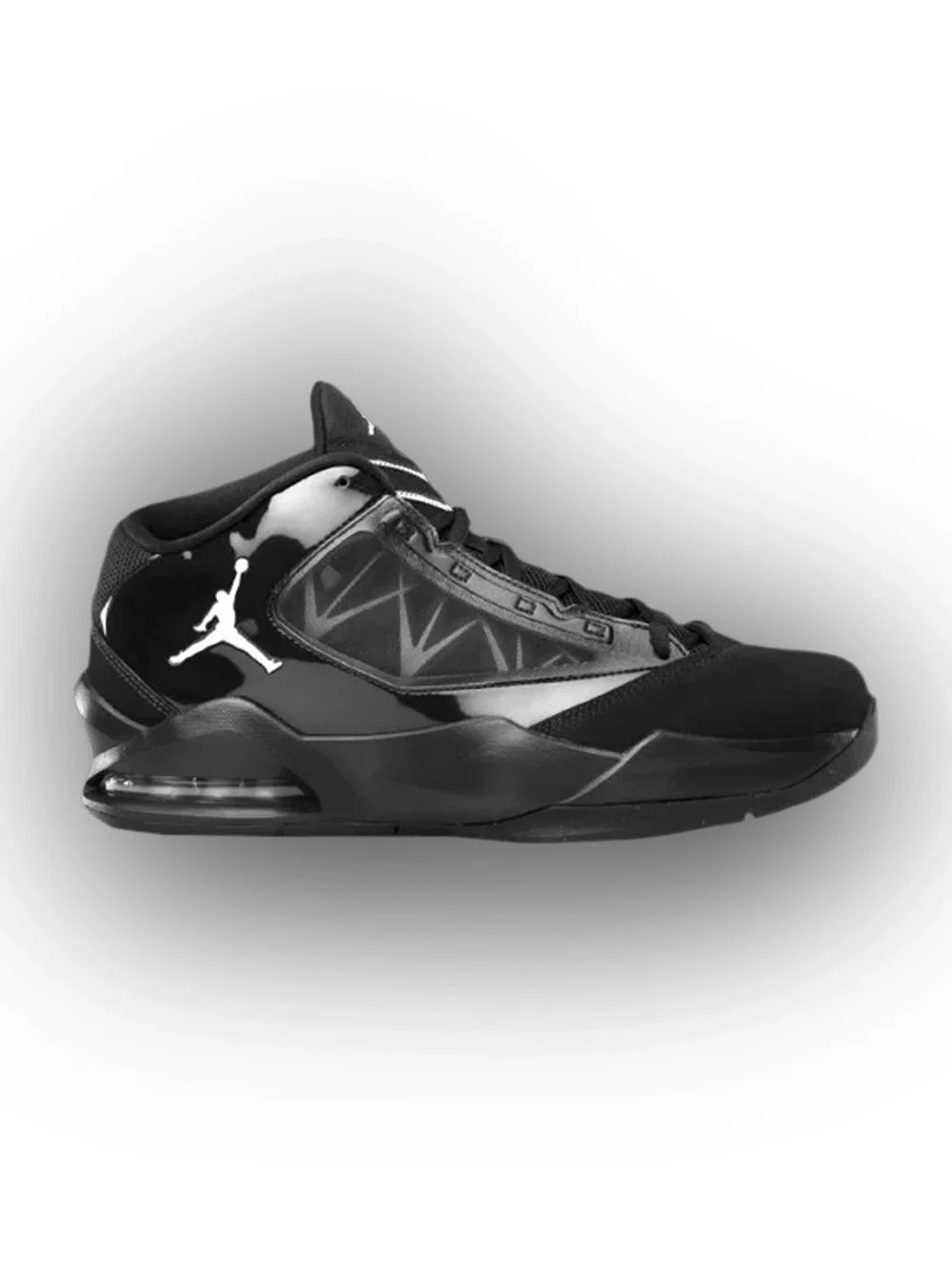 Air Jordan Black Metallic Silver Flight The Power Sneakers Size 13 US